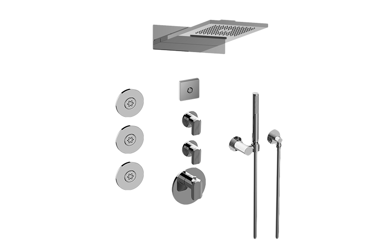 M-Series Full Thermostatic Shower System with LED