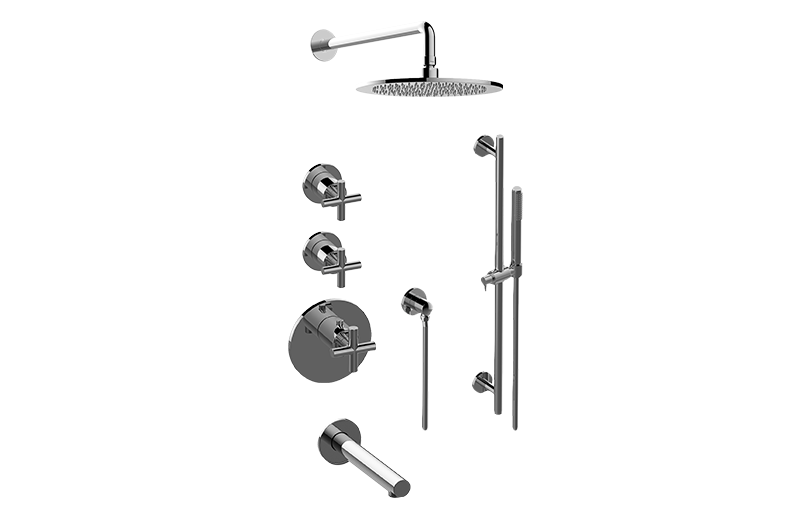 M.E. 25 M-Series Thermostatic Shower System - Tub and Shower with Handshower