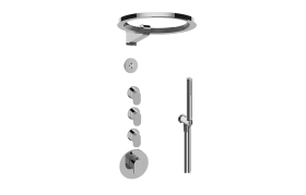 M-Series Thermostatic Set with Ametis Ring and Handshower