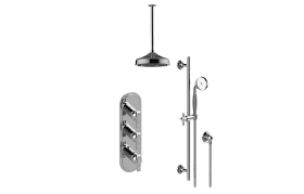Bali M-Series Thermostatic Shower System - Shower with Handshower