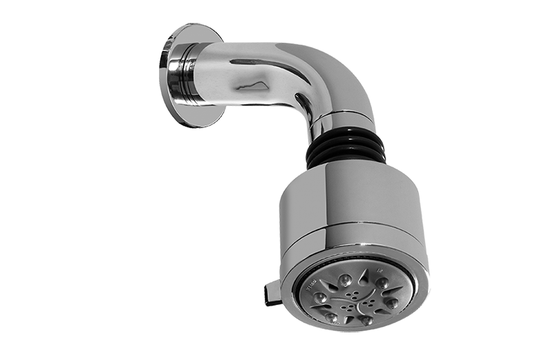 Shower head 5-function with shower arm - complete set