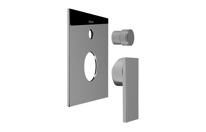 Concealed shower mixer with diverter 1/2" - exposed parts