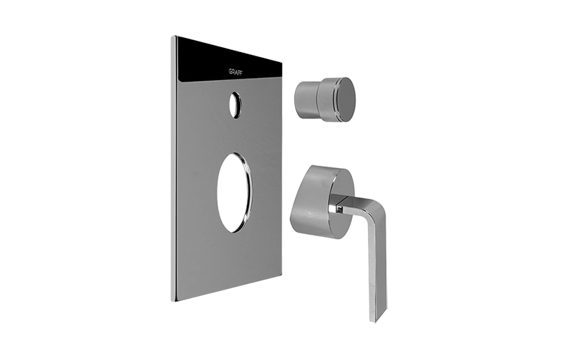 Concealed shower mixer with diverter 1/2" - exposed parts