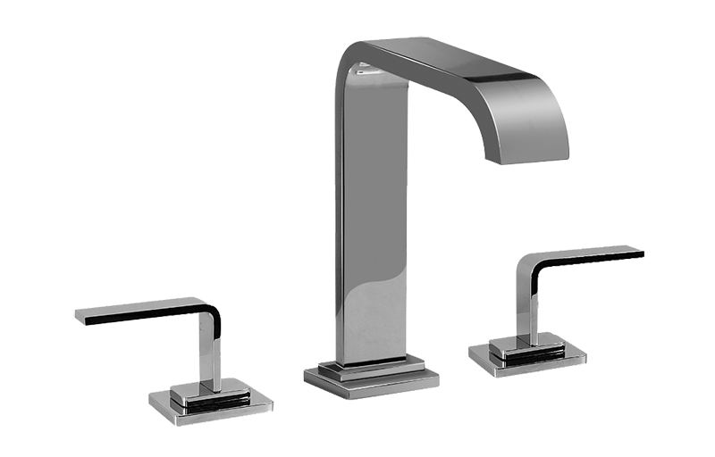 Three-hole washbasin mixer