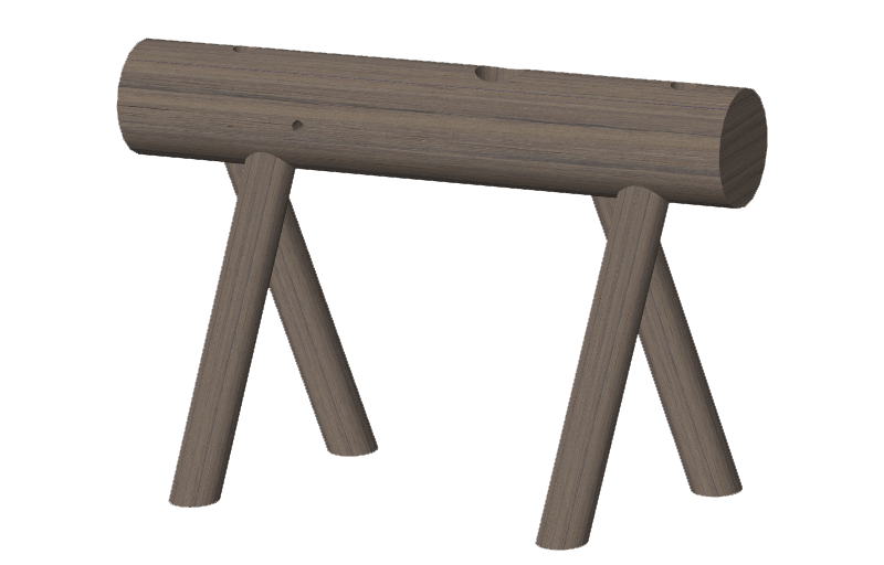 Mueble autoportante en madera maciza -39 3/8” perforado para monomando lavabo Ø 1-27/32”