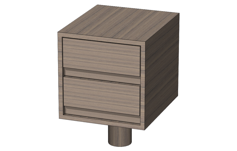 Chest of drawers in solid wood 