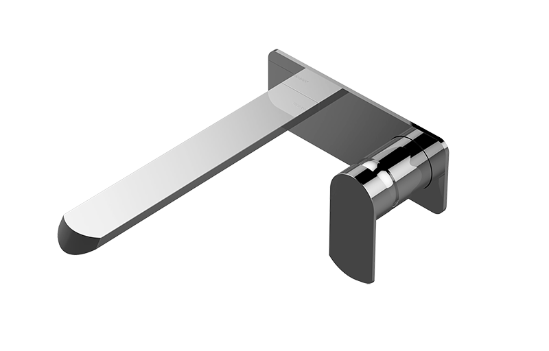 Wall-mounted basin mixer with 19,1cm spout - exposed parts