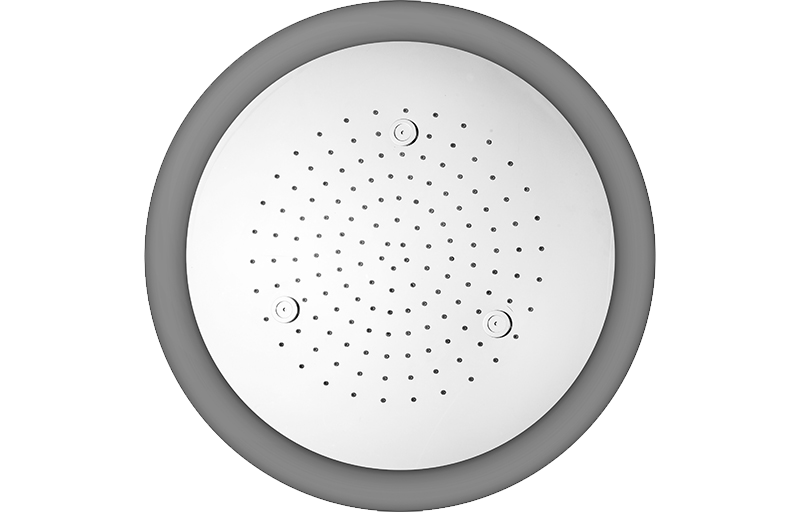 Round ceiling-mounted showerhead with LED and rain functions - Ø600mm