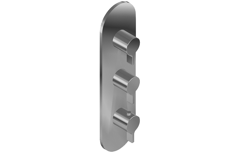 Concealed thermostatic + 2 cut-off valves - Exposed Parts