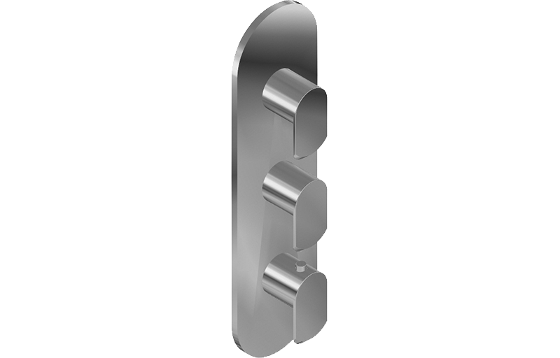 Concealed thermostatic + 2 cut-off valves - Exposed Parts