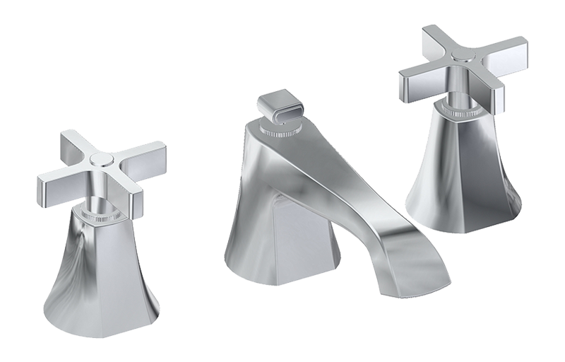 Three-hole washbasin mixer