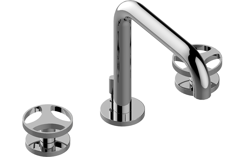 Three-hole washbasin mixer