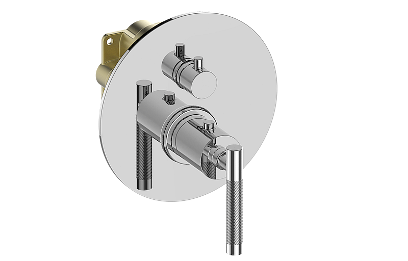 3/4” concealed thermostatic and cut-off valve - Trim only