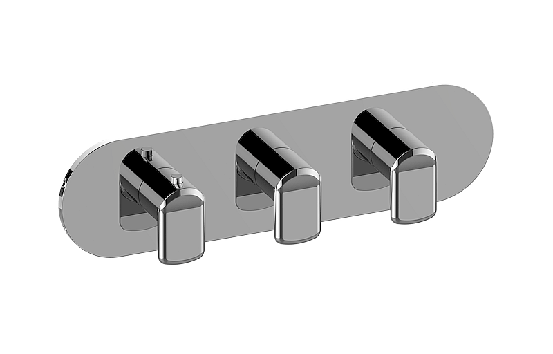 M-Series Valve Trim with Three Handles - Trim only