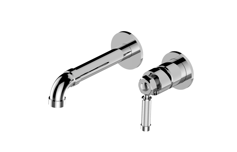 Wall-mounted basin mixer with 19cm spout - Trim only