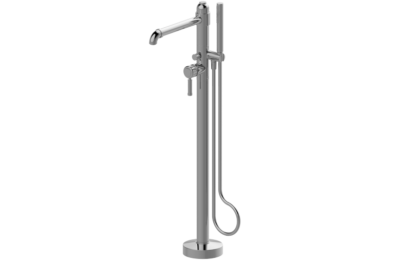 Floor-mounted bathtub mixer - Trim only