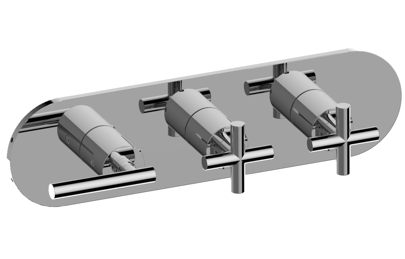 M-Series Valve Trim with 3 Handles - Trim only