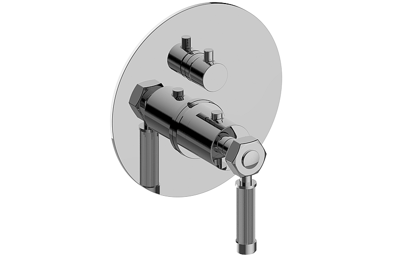 3/4” concealed thermostatic and diverter with 3 outlets - Trim only