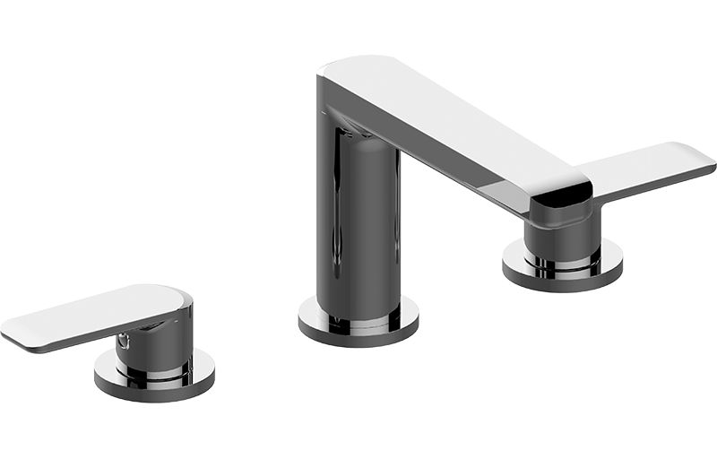 Three-hole washbasin mixer