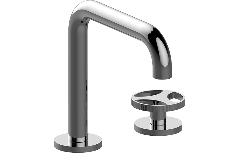 Two-hole progressive basin mixer - 15,3cm spout