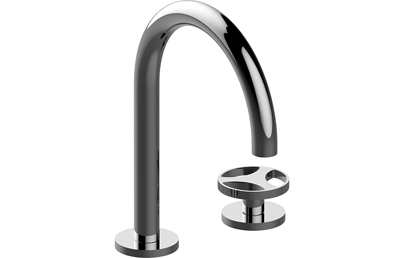 Two-hole progressive basin mixer - 16cm spout