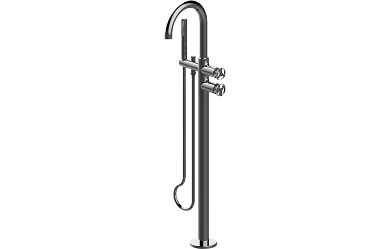 Floor-mounted bathtub mixer (Trim)