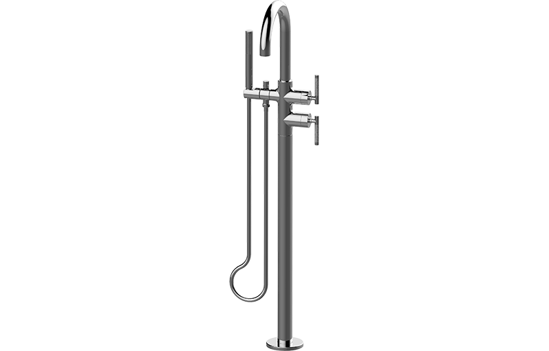 Floor-mounted bathtub mixer (Trim)