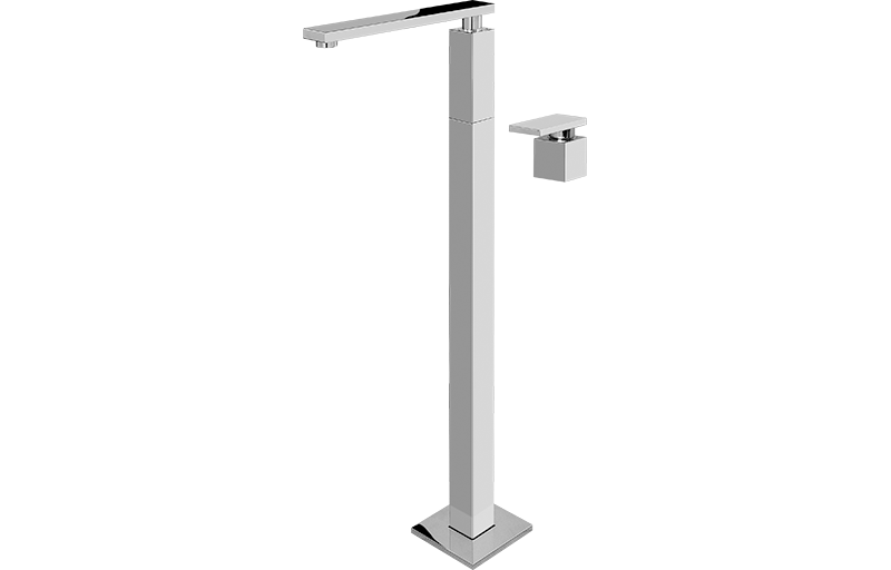 Floor-mounted washbasin spout with deck-mounted mixer (Trim only)