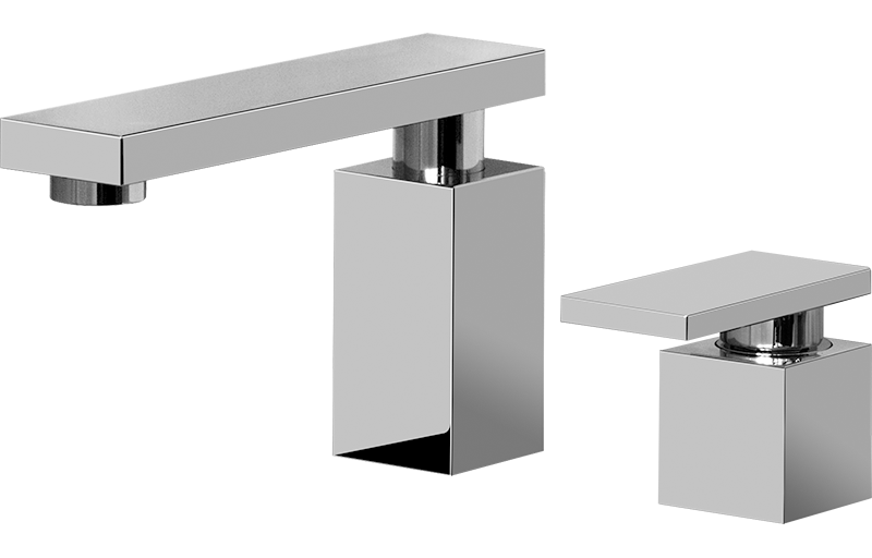 Deck-mounted bathtub mixer