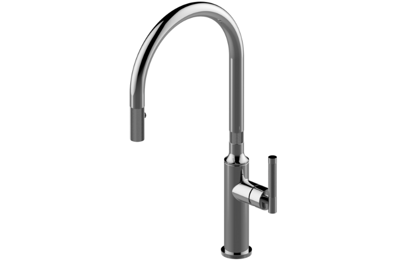 Kitchen Mixer with dual-function spray/stream pull-down sprayhead