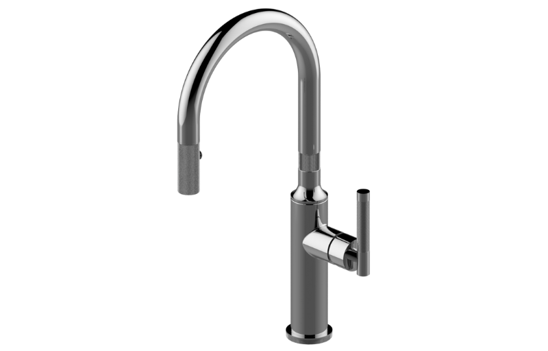 Harley Bar/Prep Tap with dual-function spray/stream pull-down sprayer