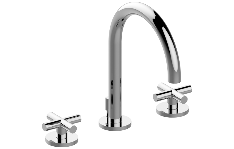 Three-hole washbasin mixer