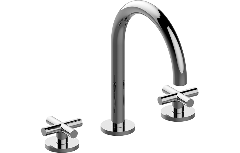 Three-hole washbasin mixer