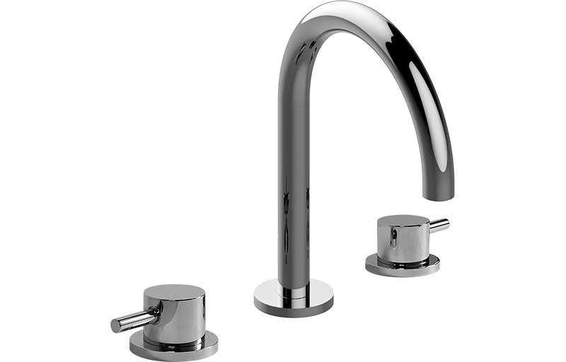 Three-hole washbasin mixer