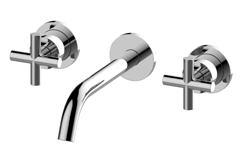 M.E. Wall-mounted basin mixer with 18,8cm spout - Trim only