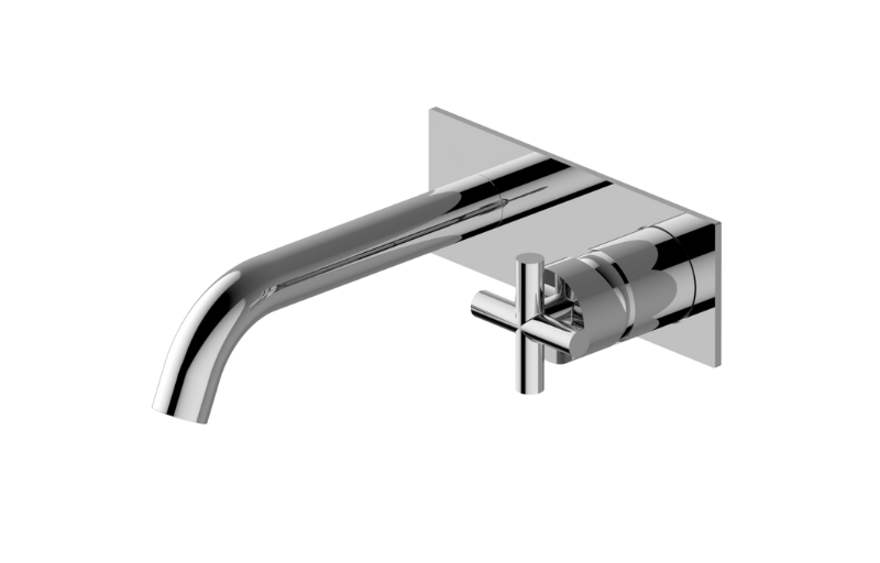 M.E. Wall-mounted basin mixer with 19,2cm spout - Trim only