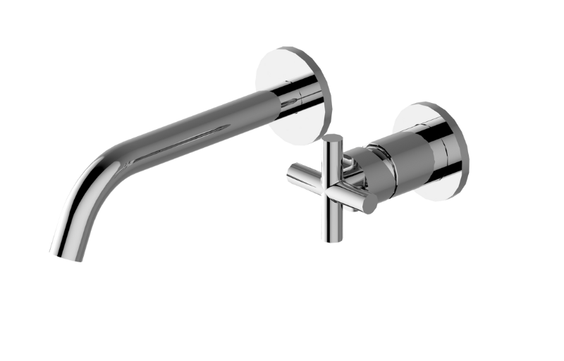 Wall-mounted basin mixer with 18,8cm spout - Trim only