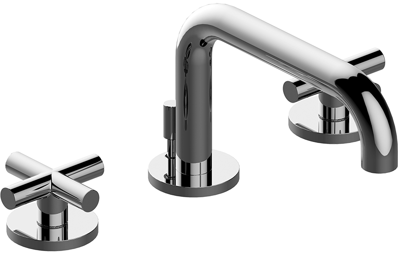 Three-hole washbasin mixer