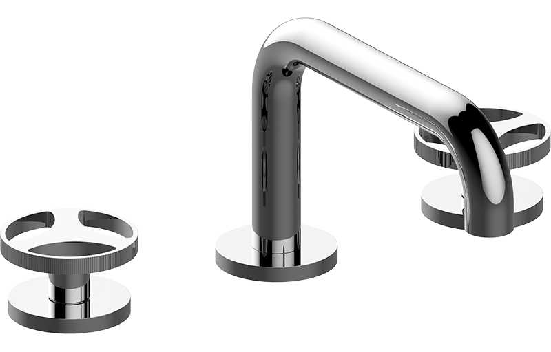 Three-hole washbasin mixer