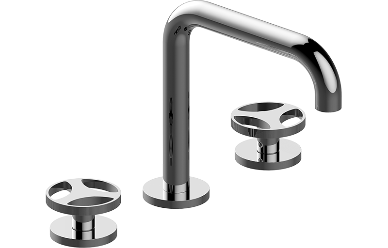 Three-hole washbasin mixer