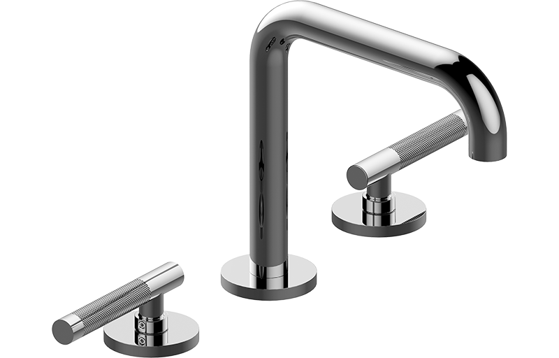 Three-hole washbasin mixer