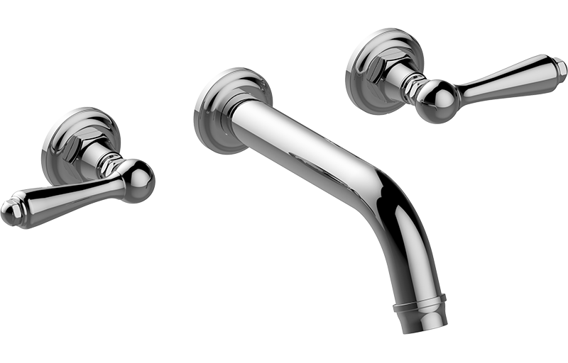 Wall-mounted basin mixer with 19,4cm spout (Trim)