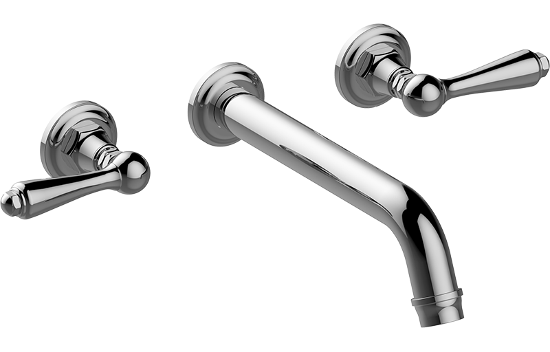 Wall-mounted basin mixer with 22,6cm spout (Trim)