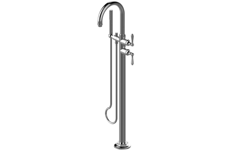 Camden High-flow floor-mounted bathtub mixer - Trim only