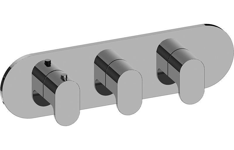 M-Series Valve horizontal Trim with Three Handles - Trim only