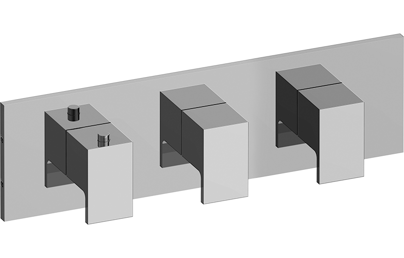 M-Series Valve horizontal Trim with Three Handles - Trim only