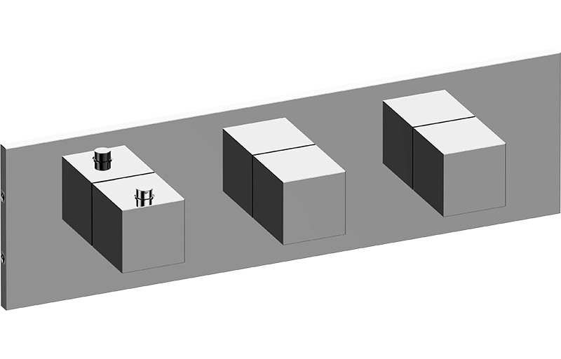 M-Series Valve horizontal Trim with Three Handles - Trim only