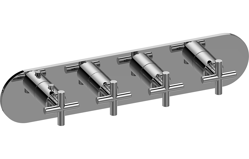 M-Series Valve horizontal Trim with Four Handles - Trim only