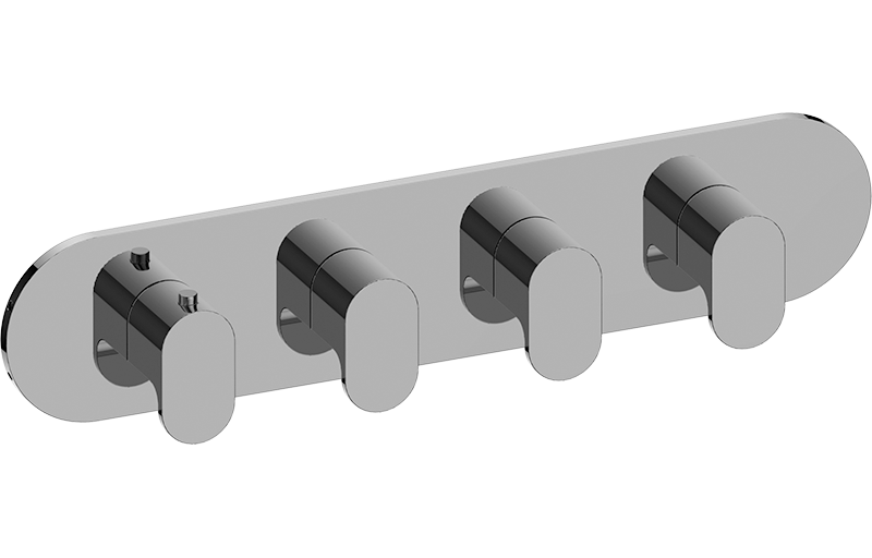 M-Series Valve horizontal Trim with Four Handles - Trim only