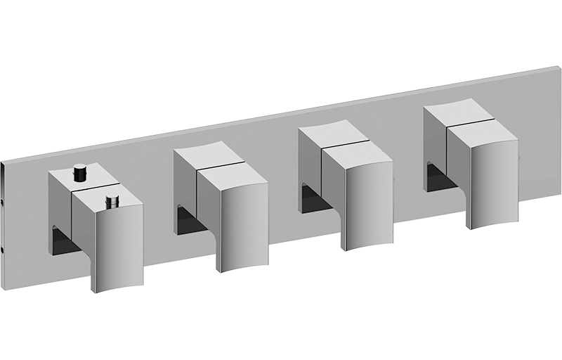 M-Series Valve horizontal Trim with Four Handles - Trim only